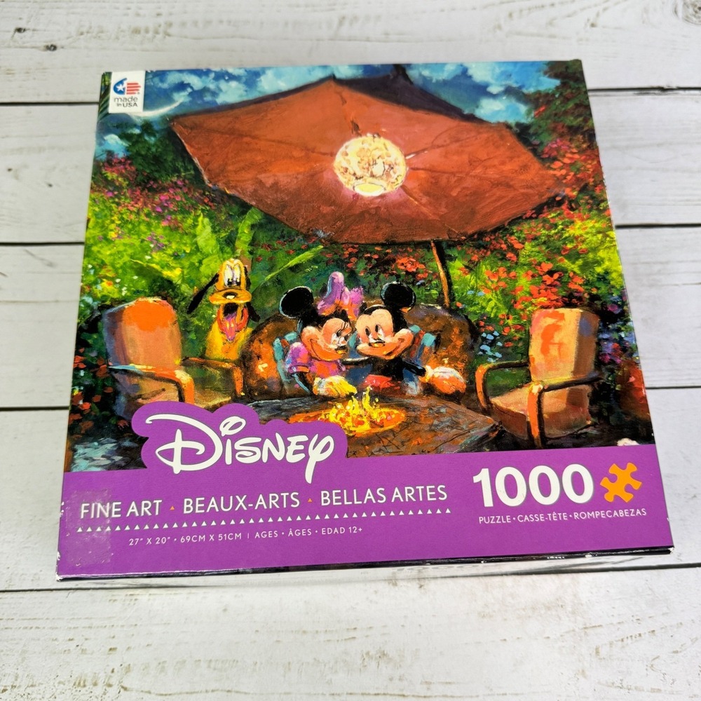 Ceaco Disney Fine Art Mickey Minnie Coleman Paradise 1000pc Jigsaw Puzzle